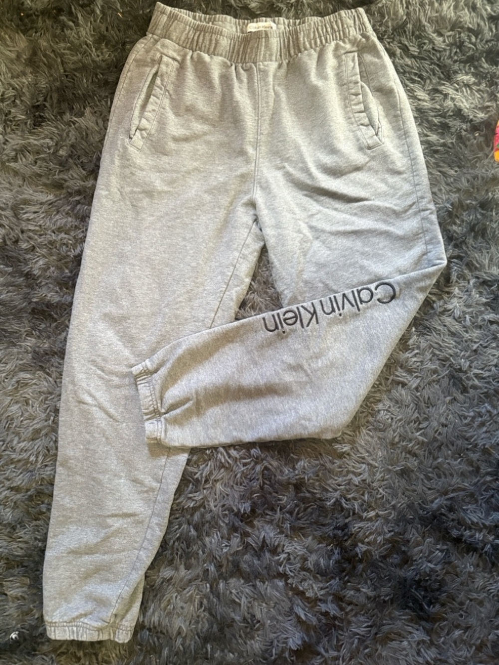 Calvin Klein Light Gray Logo Jogger Sweatpants